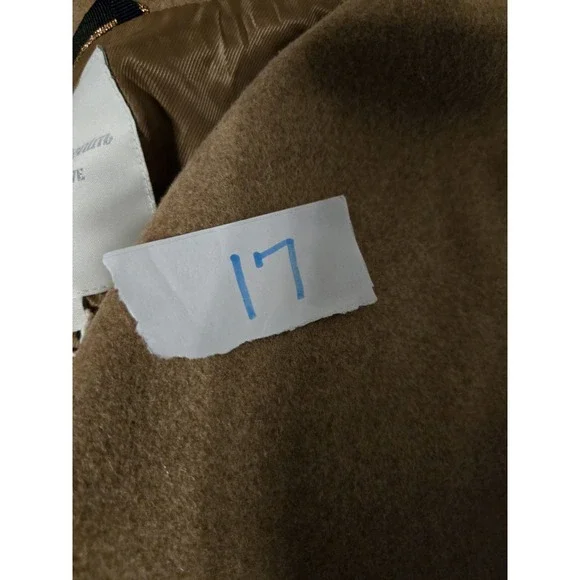 NWT Tom Tailor Denim Womens XL Coat Brown Wool Look Polyester Tie Pockets Luxe - Picture 11 of 11